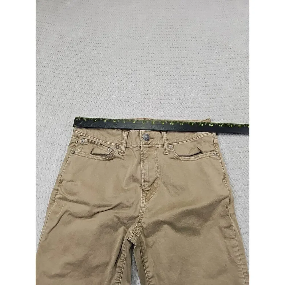 Americsn Eagle Pants Mens 29 X 32 Tan Slim Straight Flex Fit - Picture 3 of 8